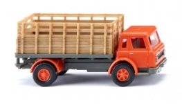 Wiking 044604 - H0 - LKW mit Gitteraufbau Int. Harvester - orange